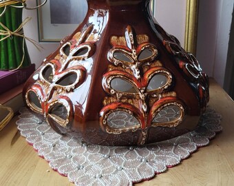 Maurice Chalvignac Vintage Cutout Hand Painted Studio Art Pottery