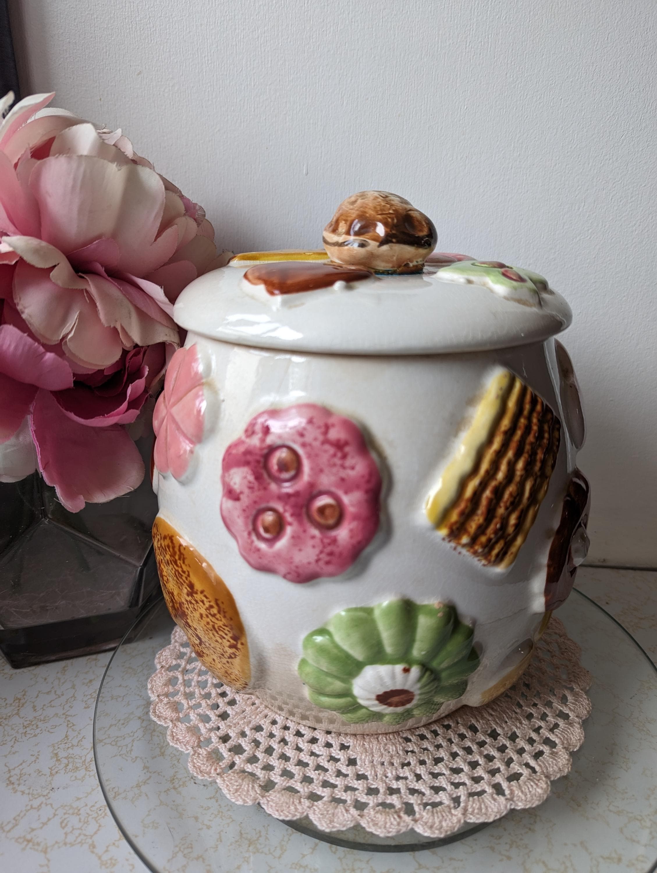 Vintage Cookies All Over Cookie Jar Food Cookie Jar Made in Japan