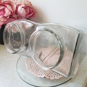 Vintage ( ONE ) Large Glass General Store Candy, Cookie Jar No Lid Made in Canada