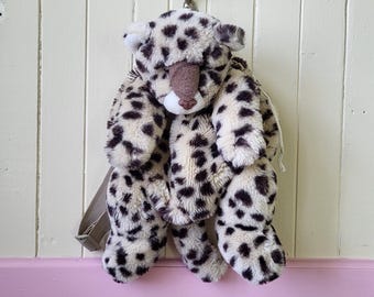 Bunny With Pink Leopard Jumpsuit Plush Soft Animal Toy - Etsy