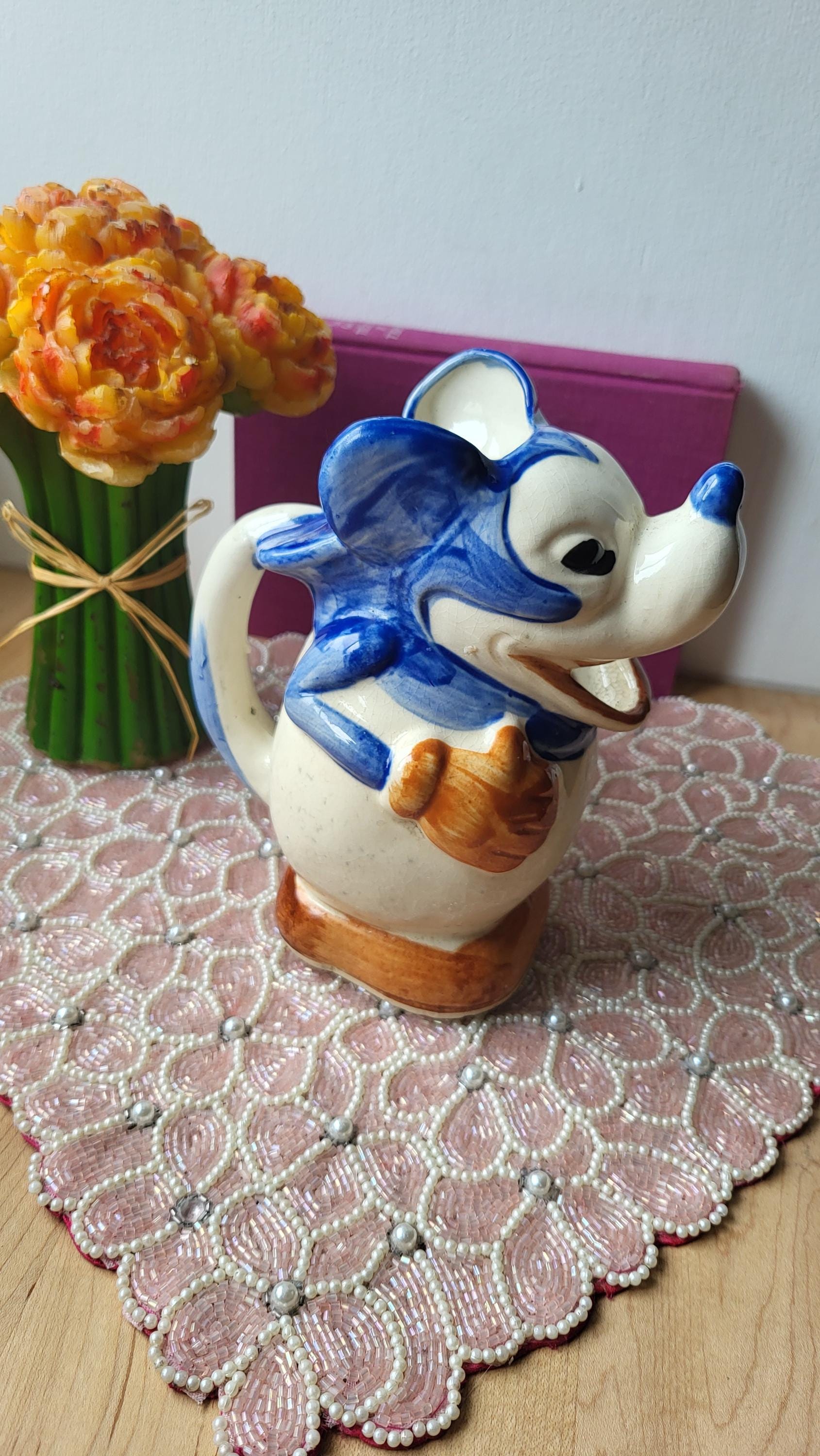 Vintage Mickey Mouse Jug Circa 1940 Kitschy Pitcher Japan - Etsy
