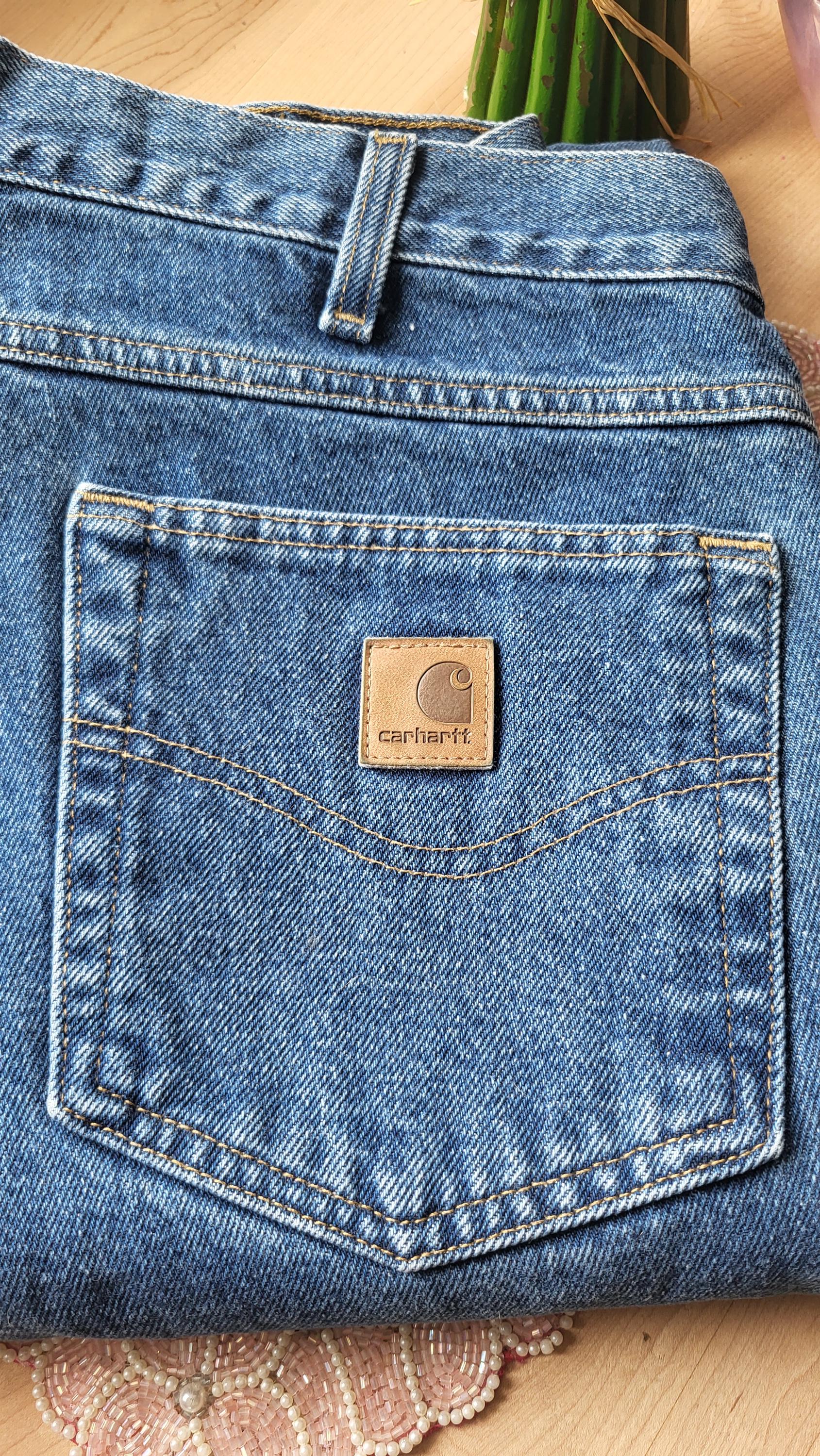 Vtg 1990s Carhartt Denim Jeans Pants Size 33 X 30 / 90s