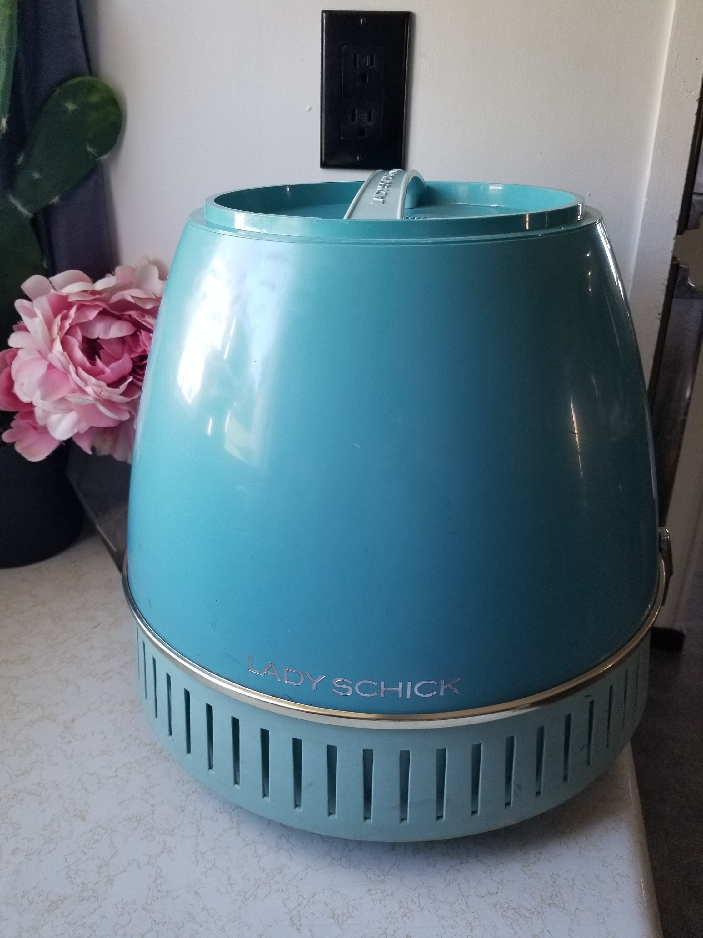 Vintage LADY SCHICK CONSOLETTE Capri Hair Dryer Blue Retro Portable Table Top Etsy