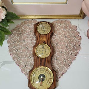 Vintage Fisher Barometer 3 Dials Made in France