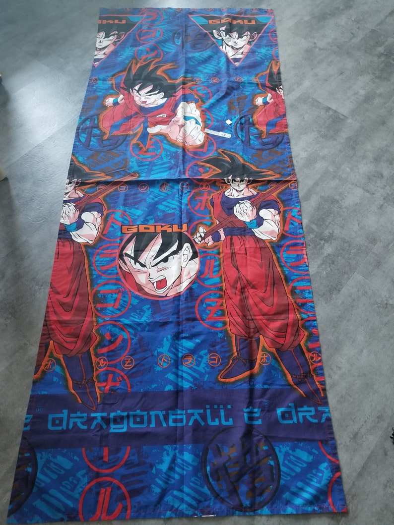 Vintage Dragon Ball Z Wall Decor Fabric 84x66 Goku Etsy