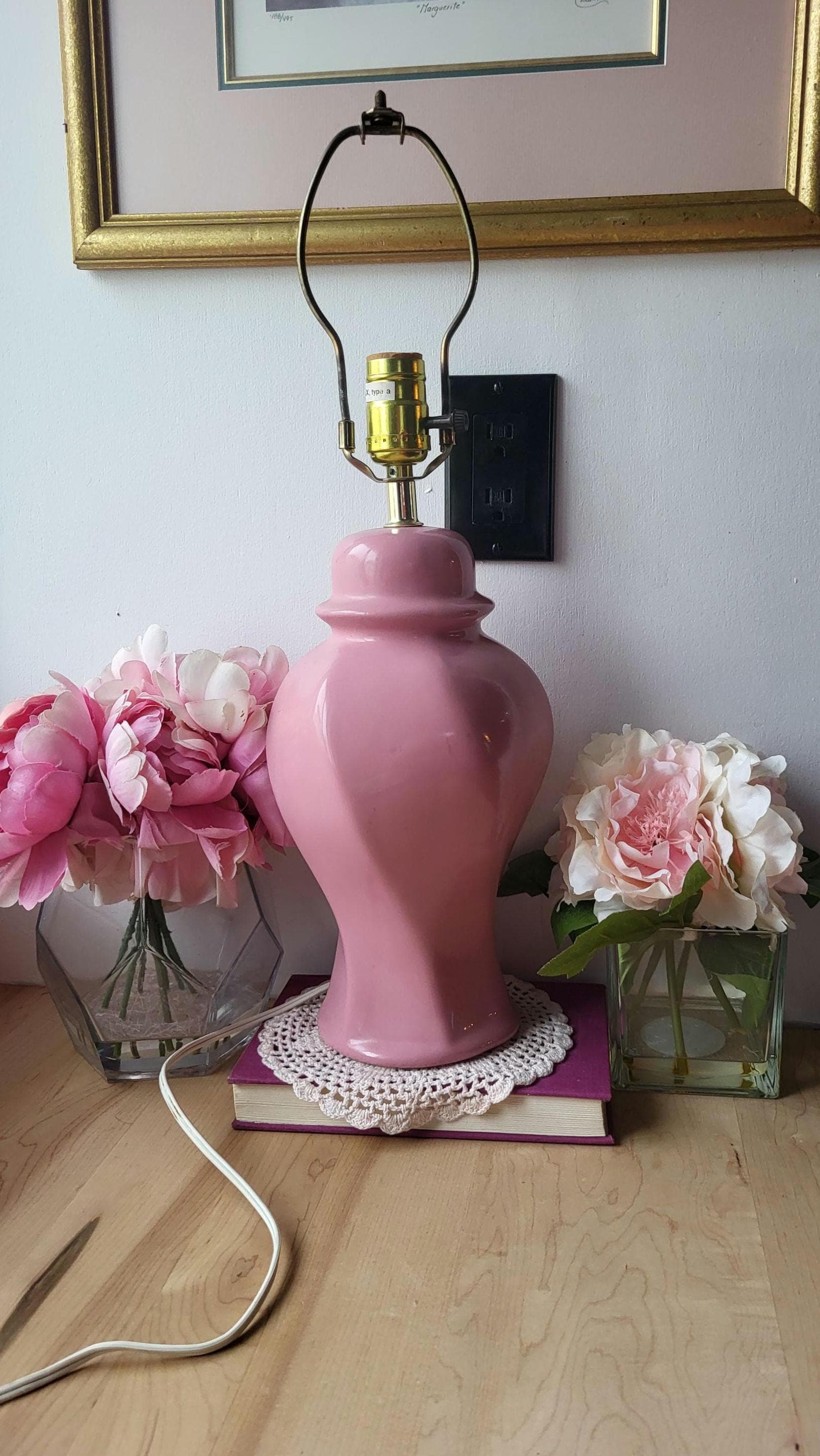 その他 80s pink lamp Vintage 80s, Table Lamp, Pink Ceramic, Pinks and Purples, Rainbow