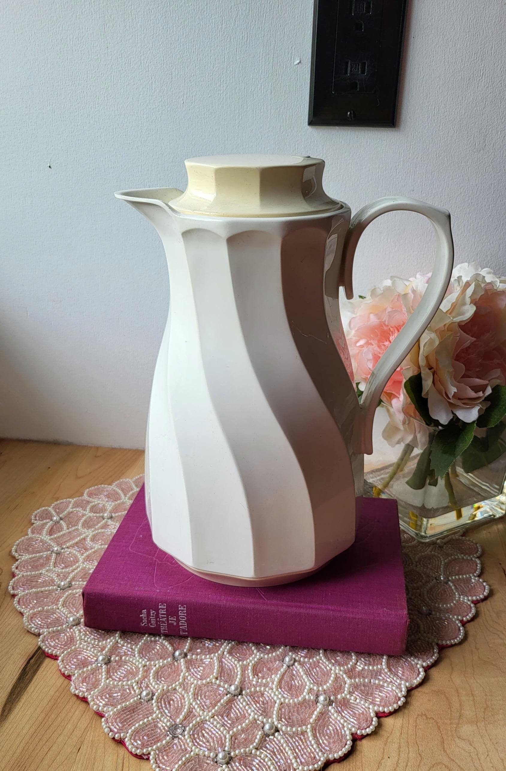 Vieille Bouteille Isotherme Thermos Dr Zimmermann Années 70 – 1L – Allemande – Vintage Argenté Métal Et Plastique
