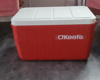 1990 O'keefe Coleman Polylite 48 Cooler – Red & White – 48 Qt