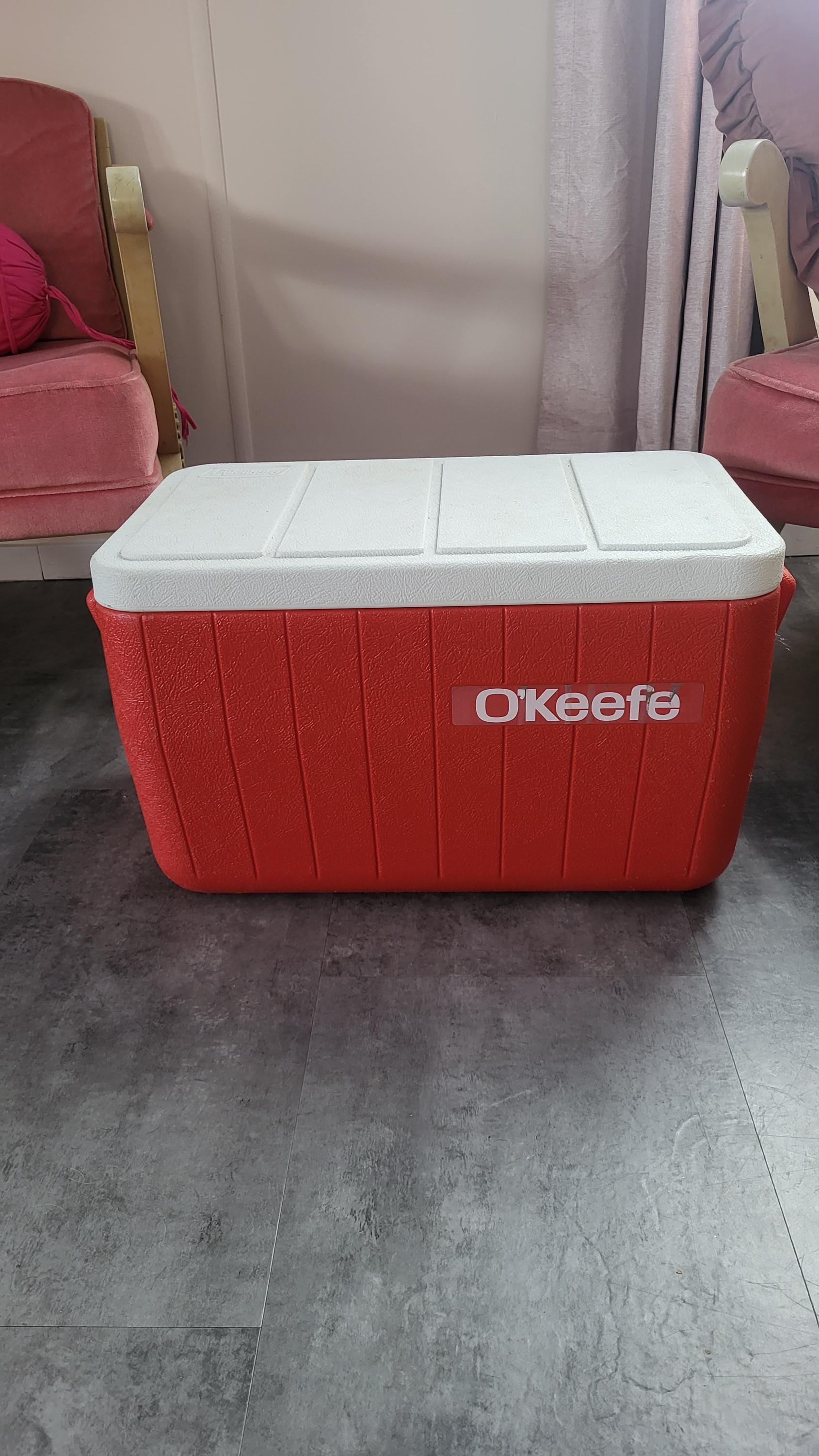 1990 O'keefe Coleman Polylite 48 Cooler – Red & White – 48 Qt