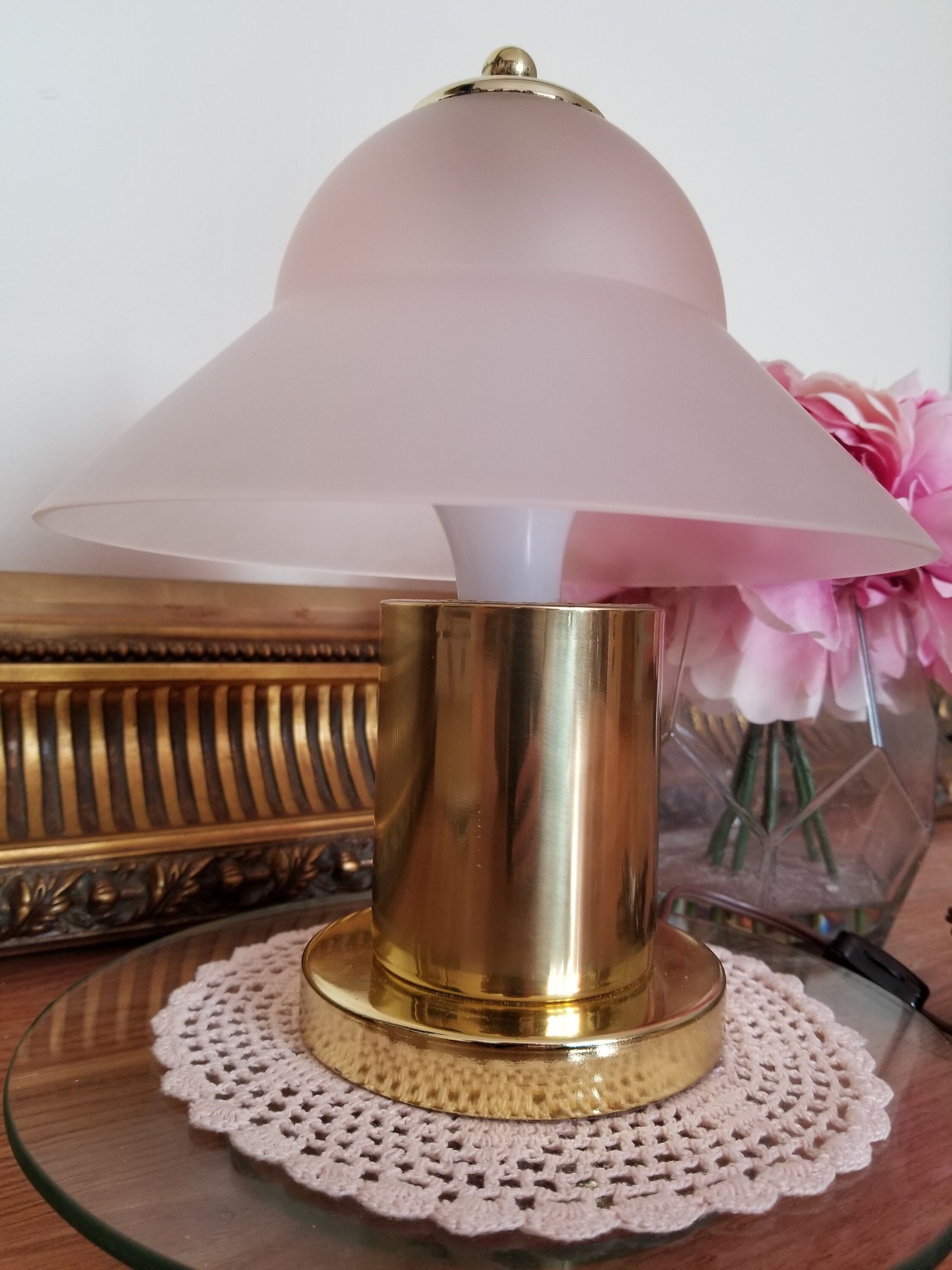 Rose gold nightstand lamp deals