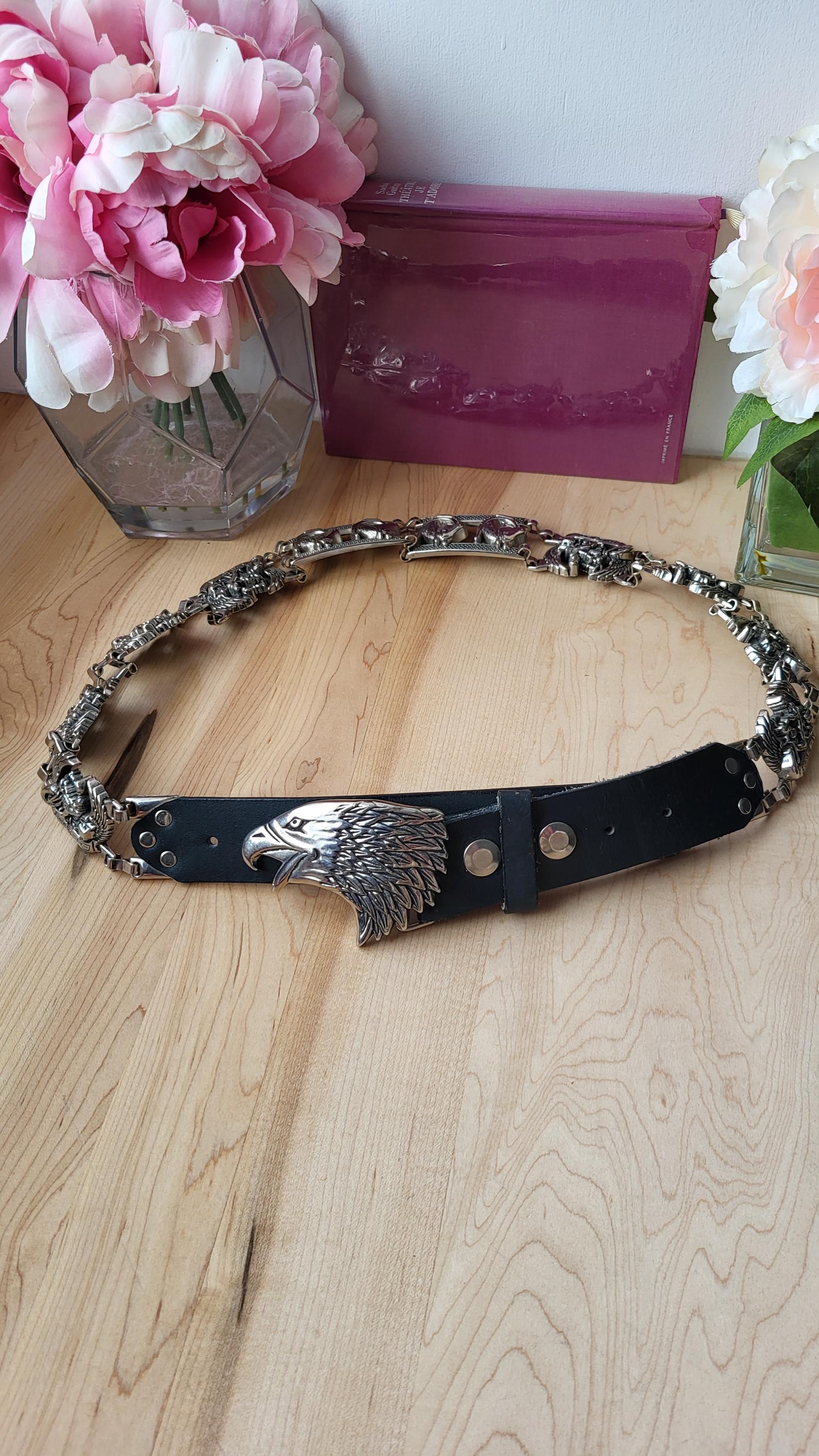 Fibbia Per Cintura Aquila Americana Aquile Calve Fibbie Western - Foto 5