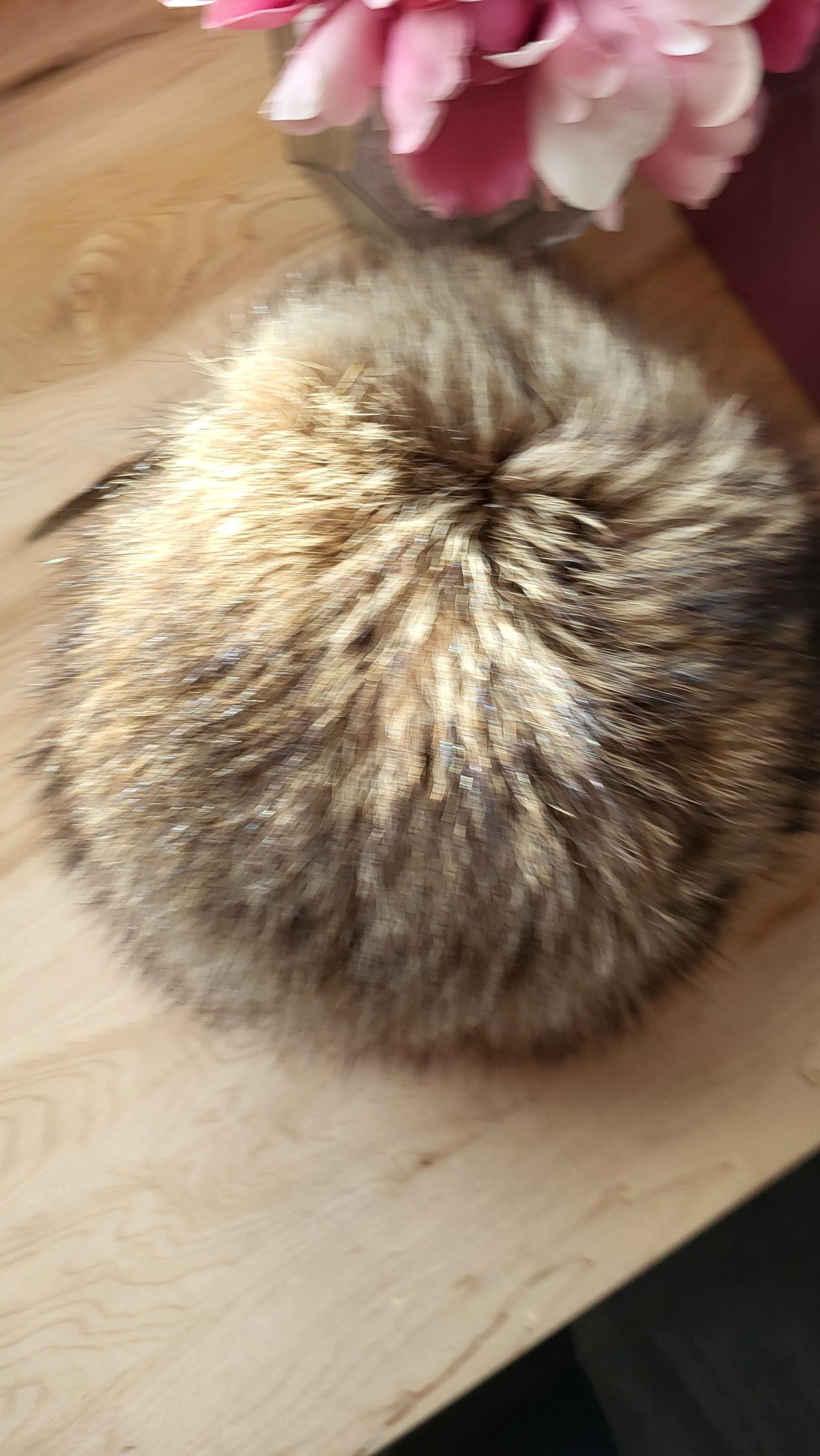 Vintage Handmade Real Fur Winter Hat Made in Canada Quebec 
