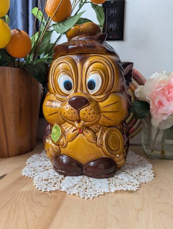 Vintage Cookie Jar Kitsch Squirrel Cookie Jar Pop Art Kitchen