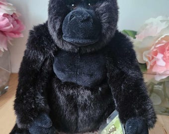 ヴィンテージ Ganz Webkinz ゴリラ ぬいぐるみ ブラック リアル