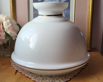 Vintage Milk Glass Lamp Shade | Replacement Shade | Hurricane Lamp Shade | Schoolhouse Shade | Vintage Glass Shade| Lampshades