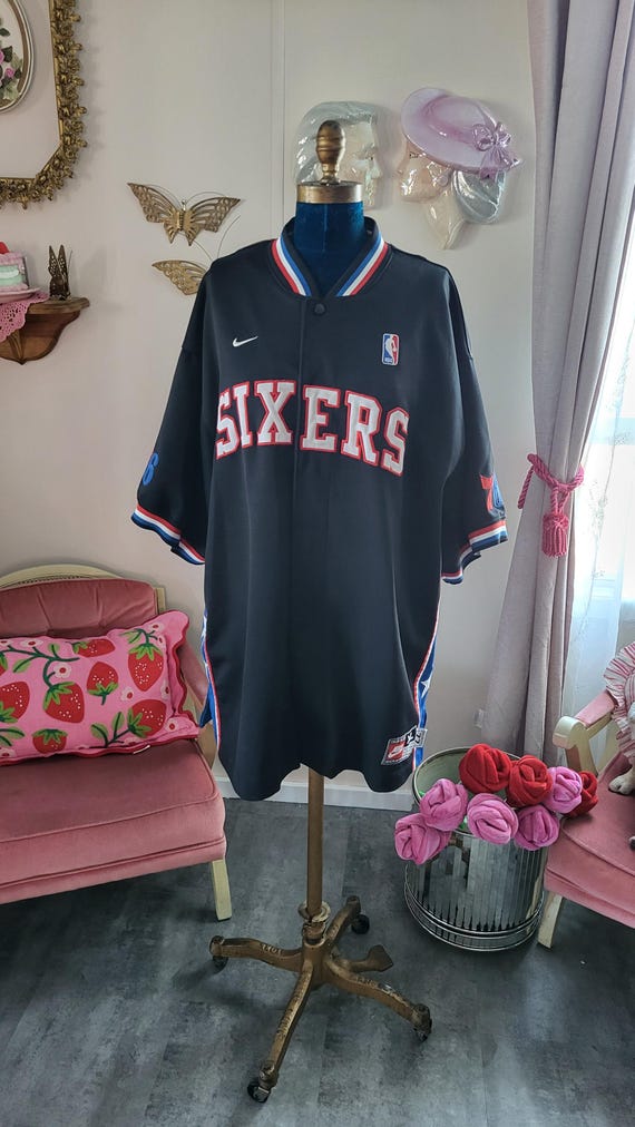 Philadelphia Sixers 76ers Snap Button Warm up Shooting Shirt