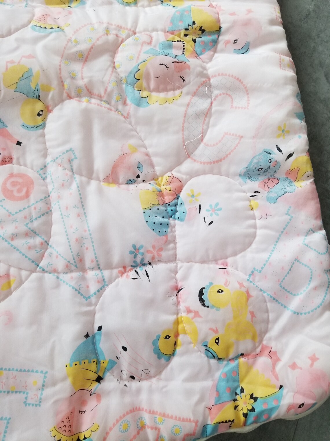 Kitsch Baby Vintage Baby Kitsch Cat Blanket Vintage Pink Pigs Ducks Mommy ABCDEF ...
