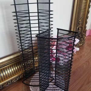 Vintage 1990s Atlantic Pair of Metal Wire CD Tower Rack Holds 20 and 30 ...