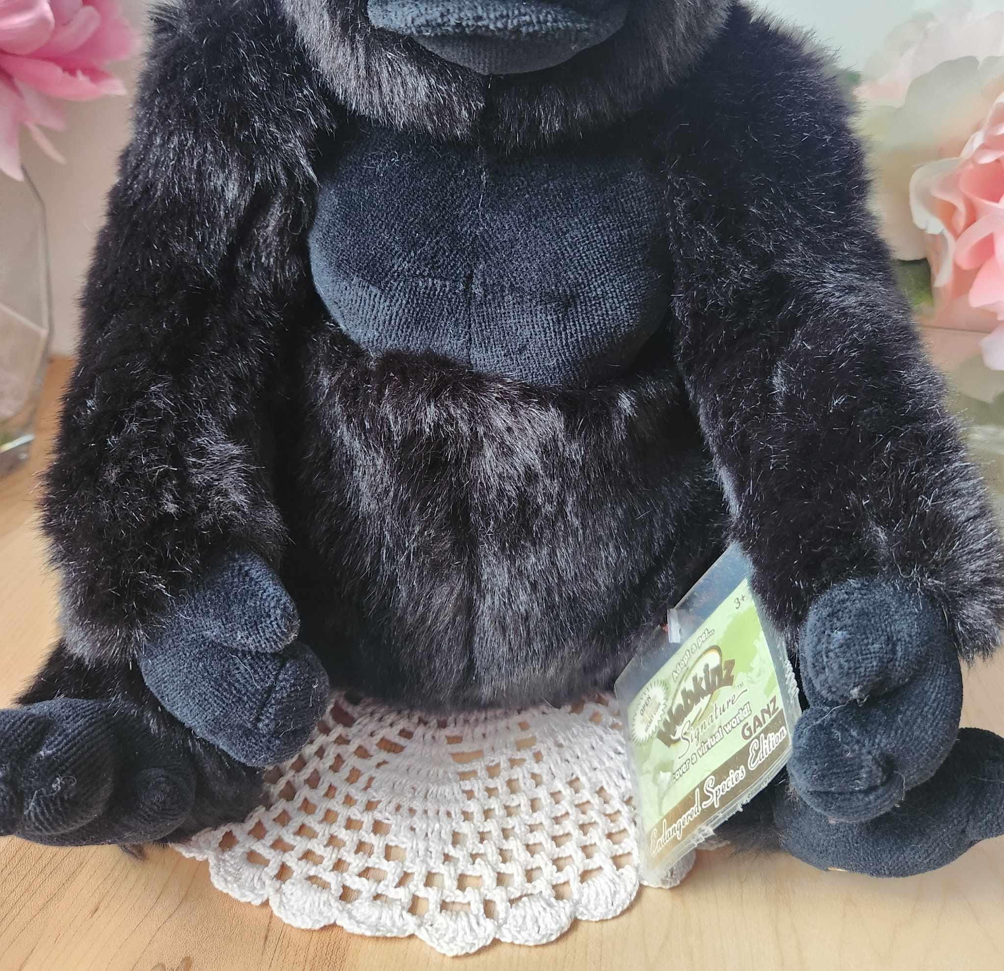 ヴィンテージ Ganz Webkinz ゴリラ ぬいぐるみ ブラック リアル
