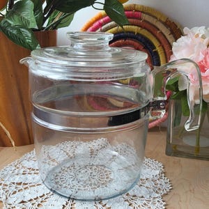 Vintage 7759 Pyrex Flameware Percolateur Pyrex 6 Cup Percolator Klarglas Percolator Made in USA