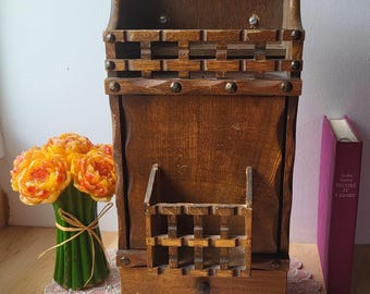 1930s Wall Pocket Vase, Arthur Wood England, Green Leaf Design