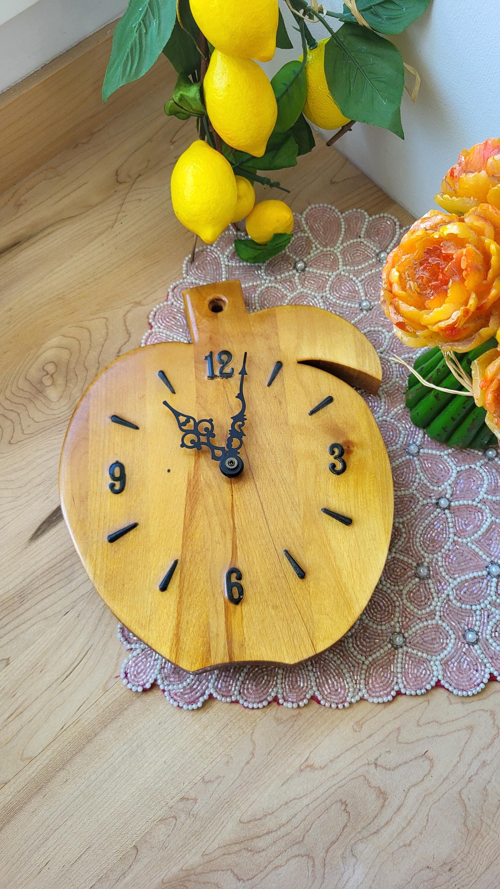 Vintage Apple Wall Clock - Etsy