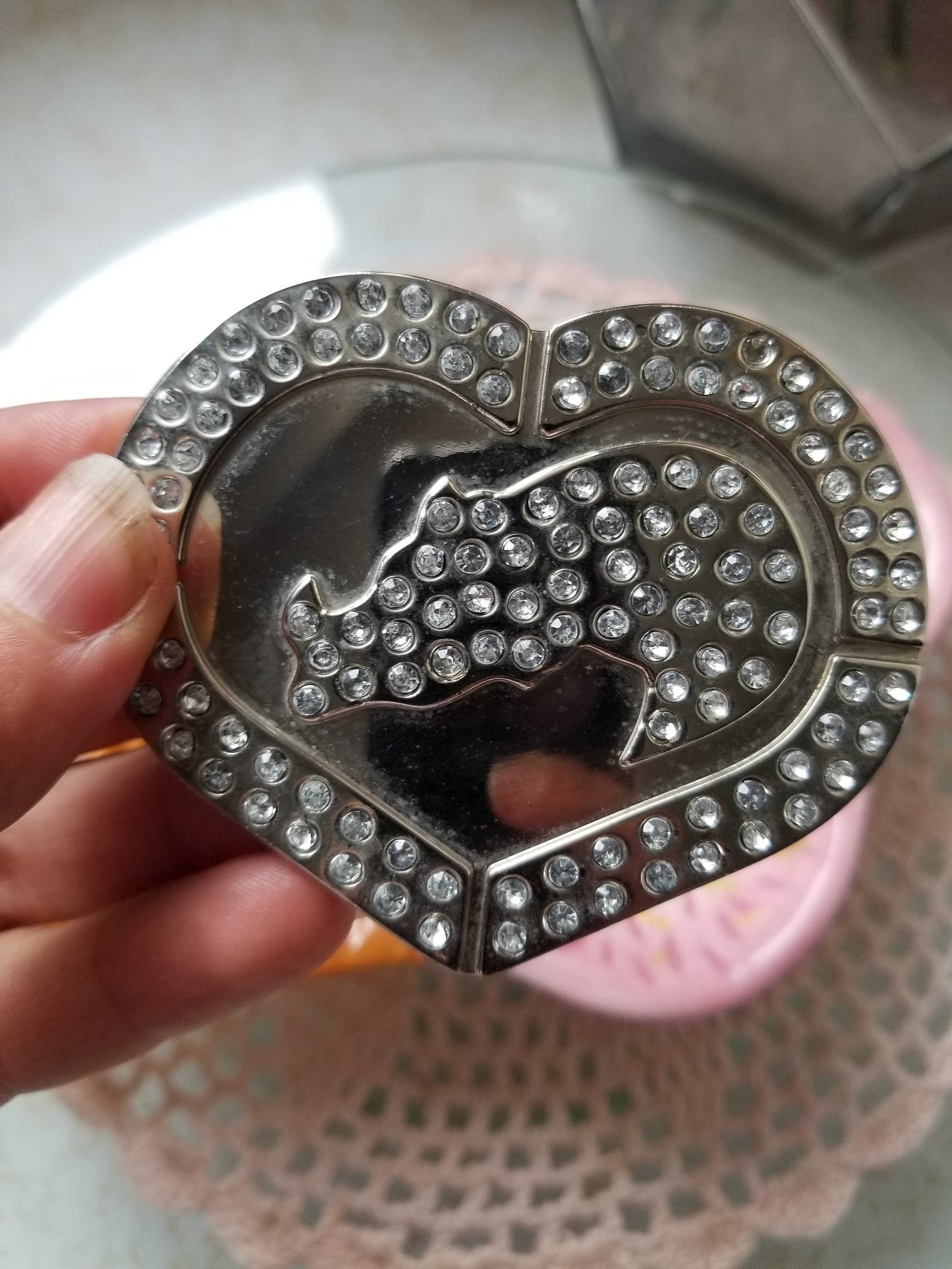 Vintage Y2K Ecko Rinestone Heart Belt Buckle - Etsy display picture 2