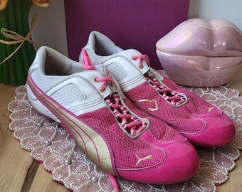 Puma Vintage White Pink Sneakers 00s 90s Y2k Rare - Etsy
