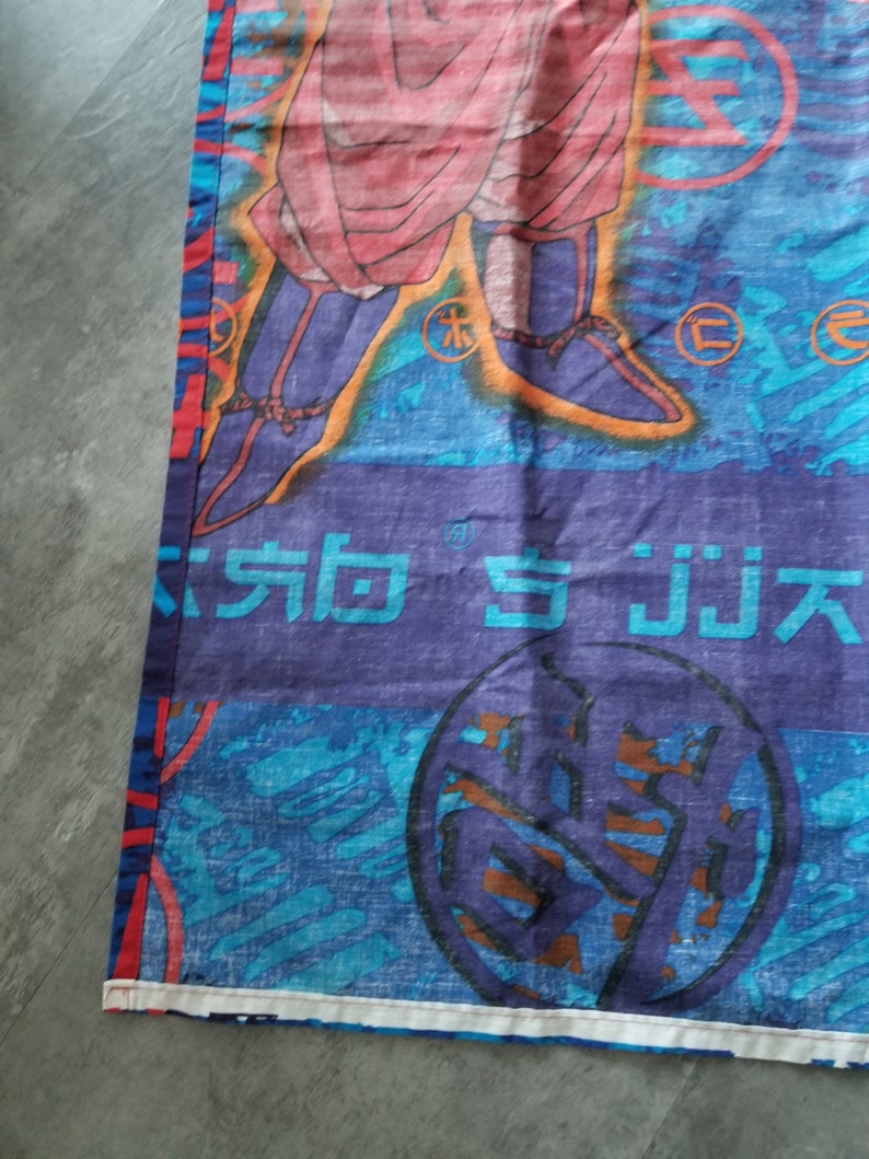 Vintage Dragon Ball Z Wall Decor Fabric 84x66 Goku Etsy