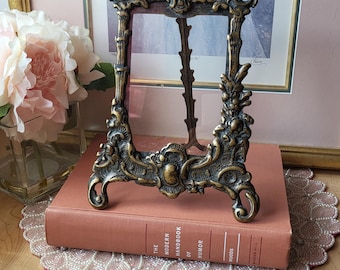 Vintage Antique Brass Rococo Style Photo Frame, Sign Frame Made in Italy
