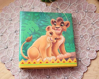 Vintage The Lion King Keepsake Memory Album Disney 90s Kids Simba And Nala Sticker Book Photo Album Deadstock