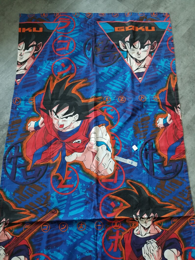 Vintage Dragon Ball Z Wall Decor Fabric 84x66 Goku Etsy
