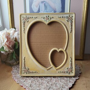 Vintage Double Heart Picture Frame - Etsy