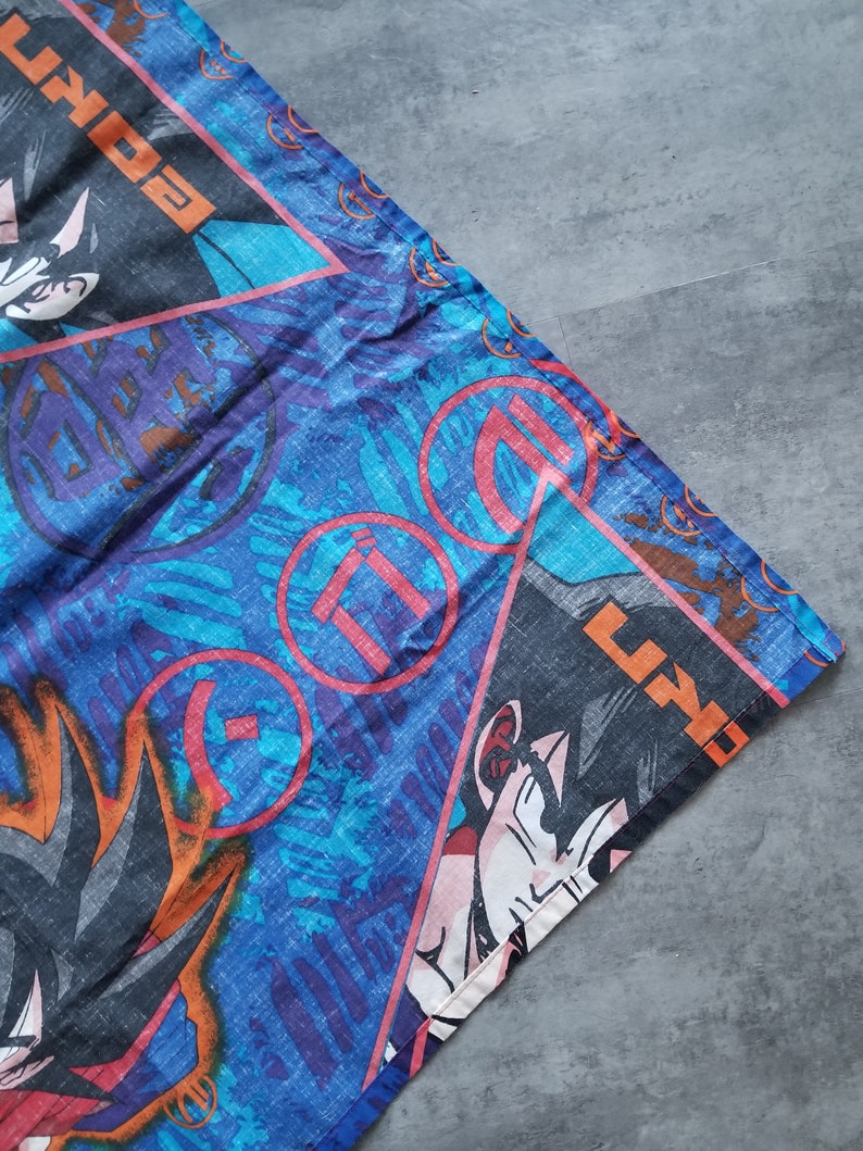 Vintage Dragon Ball Z Wall Decor Fabric 84x66 Goku Etsy