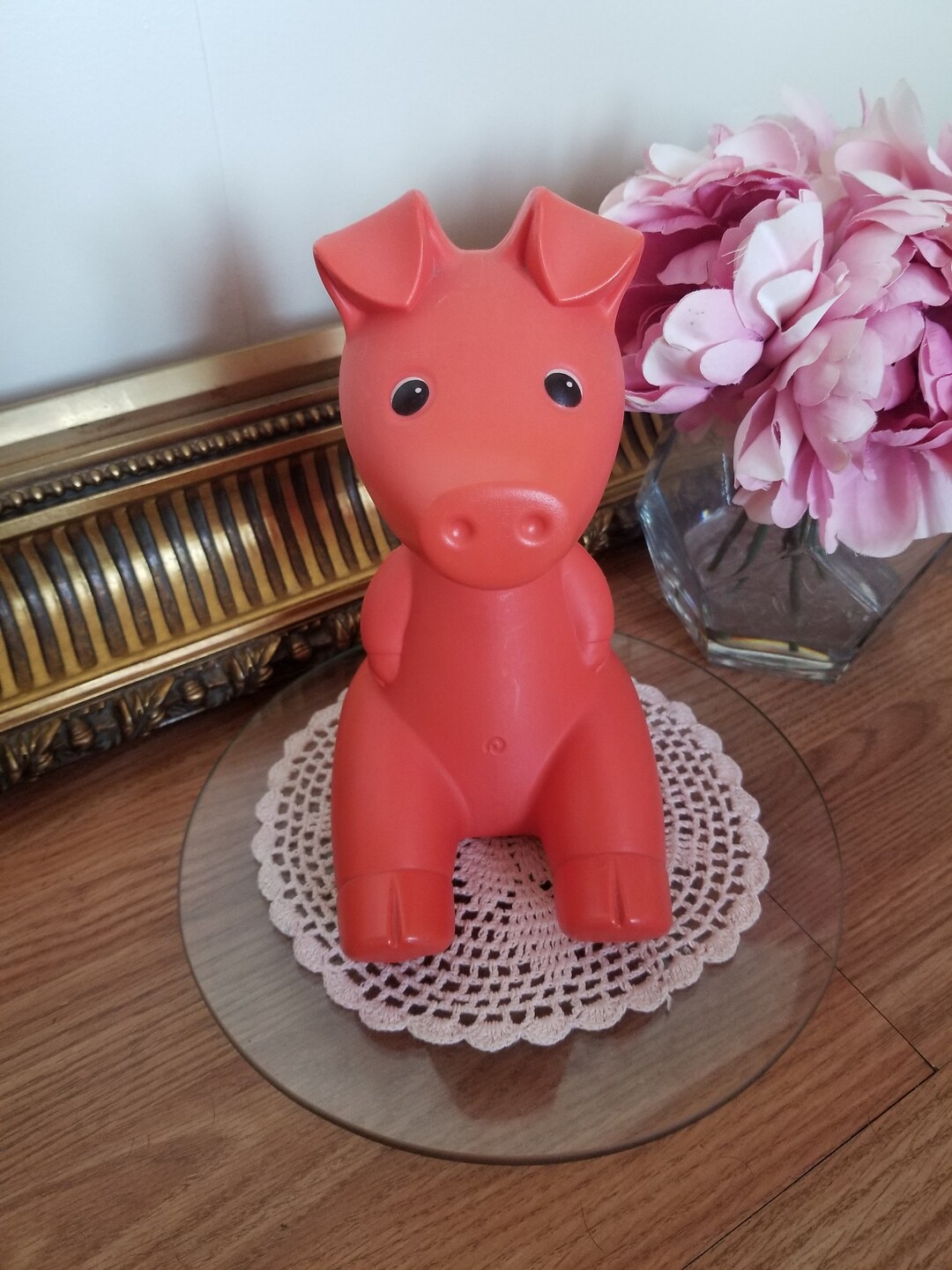Vintage Red IKEA Piggy Bank Monika Mulder Money Box Etsy