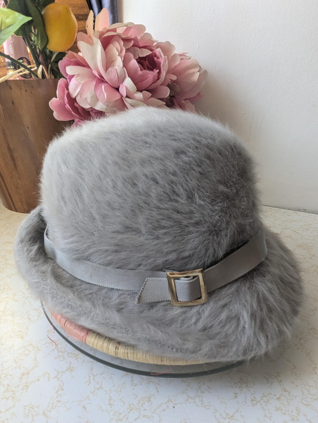 Pangasa Grey Fur Tie Hat main image 0
