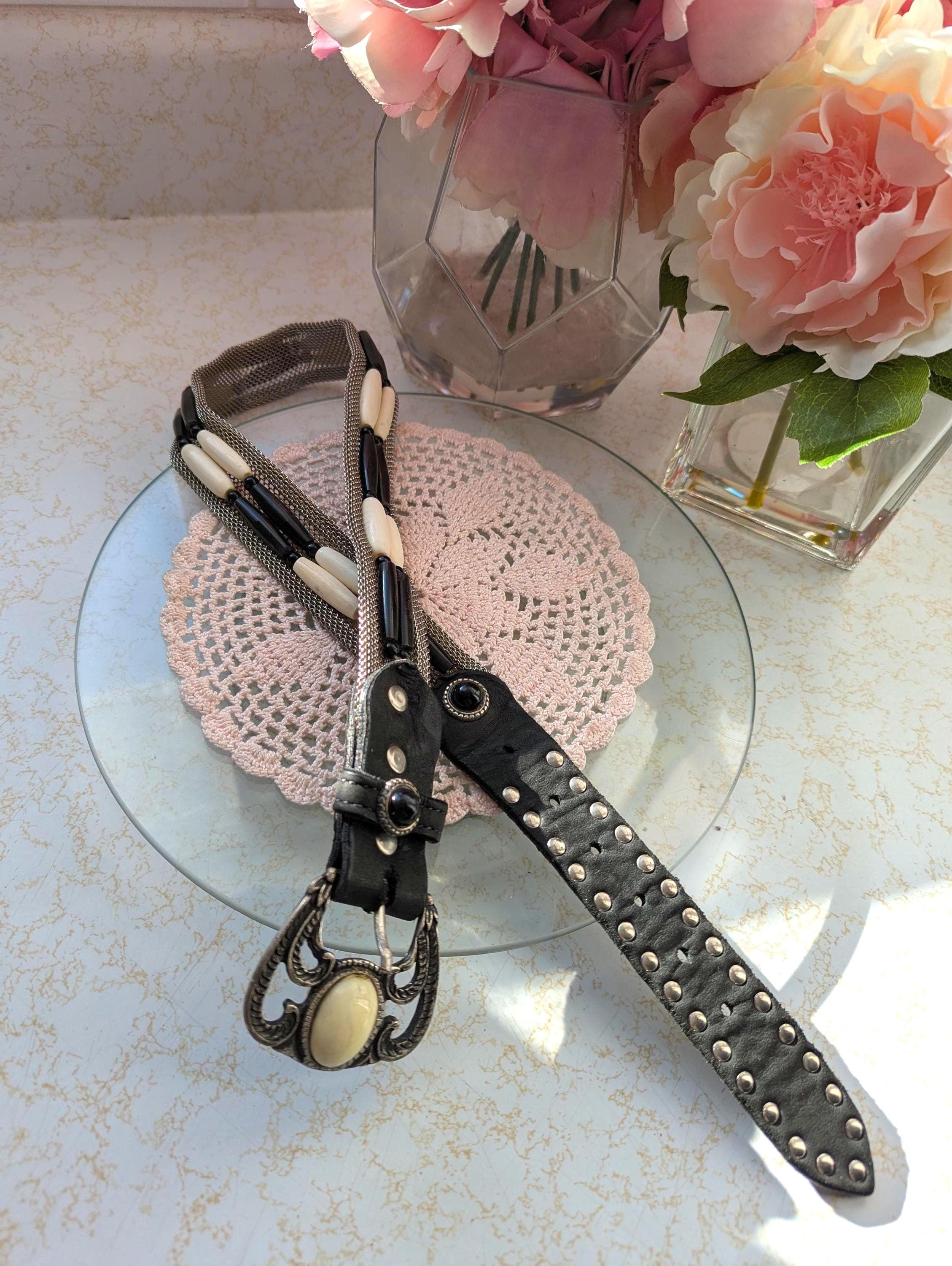 Sand Castle Sliver Studded Belt Women’s S/L Small to large Osmium Studded Belt In Silver | Jaded London | Clothing main image 2