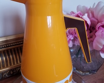 Vintage Zweedse JUNI Koffie Thermos jaren 1970 Bloemharten Retro