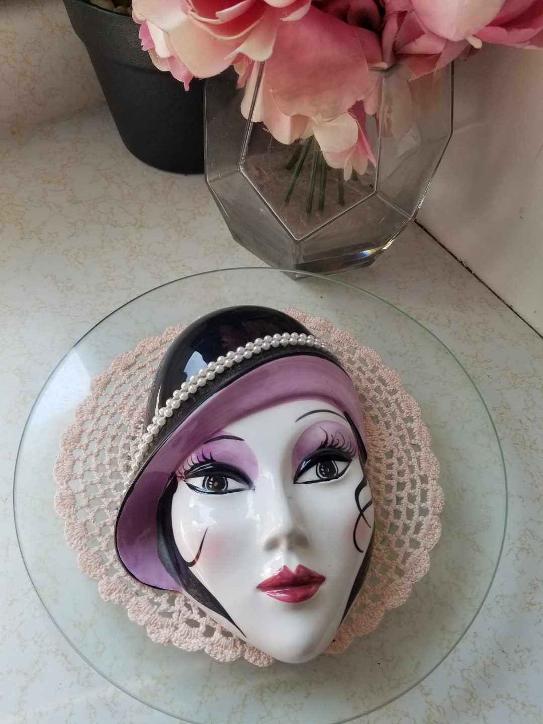 Vintage Art Deco Lady Wall Hanging Mask Etsy vintage-art-deco-lady-wall-hanging-mask-etsy