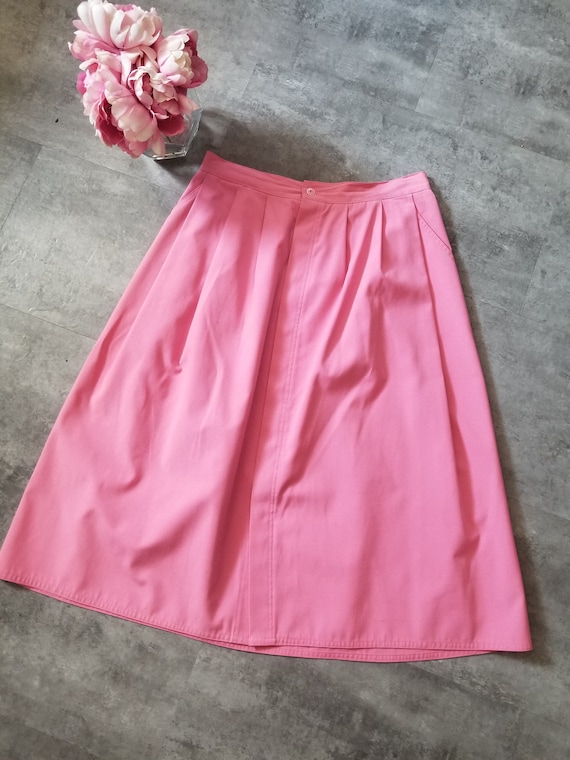 Hot pink button down skirt sale