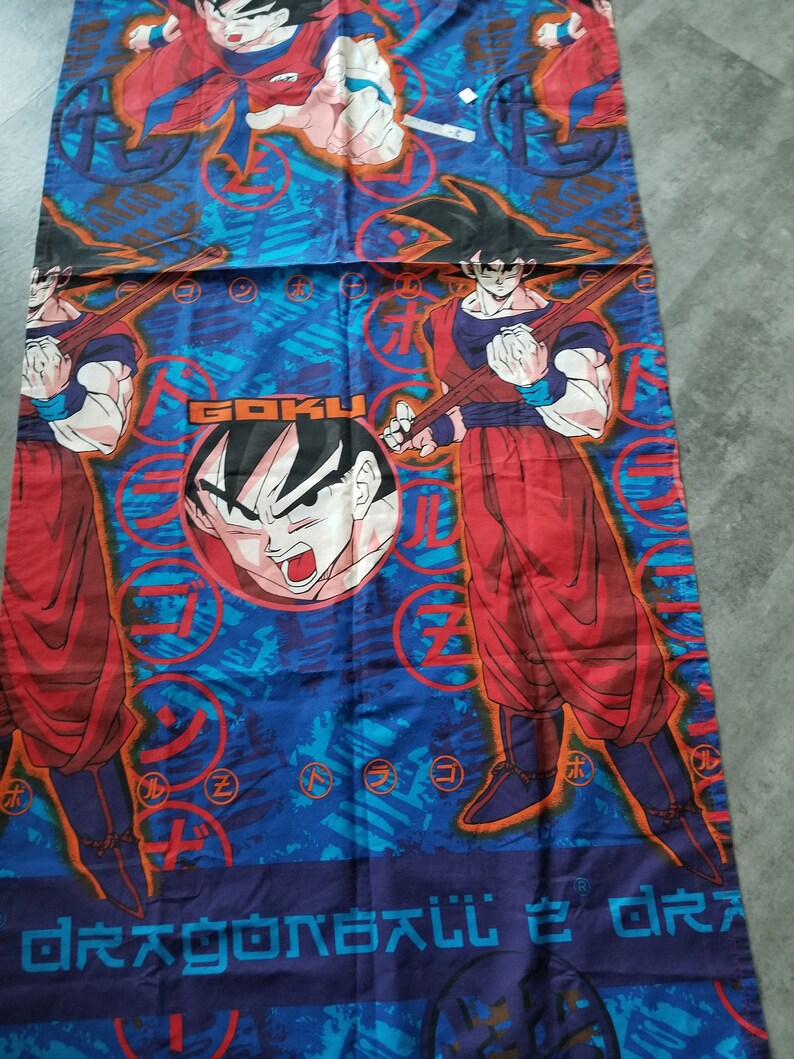 Vintage Dragon Ball Z Wall Decor Fabric 84x66 Goku Etsy