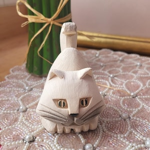 Vintage Artesania Rinconada Chat Kitty Art Pottery Uruguay. Cat Lovers. Signed.