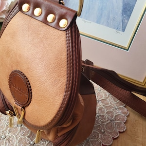 Vintage BackPack Valentino Di Paolo/Zaino. Valentino Di Paolo Fashion BackPack. Shoulder Bag Design. Brown BackPack. Shoulder Bag Leather. image 13