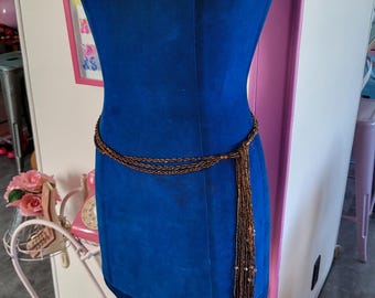 Vintage St. John Gold-plated 3-tier Chain Belt 39 Inches  display picture 3