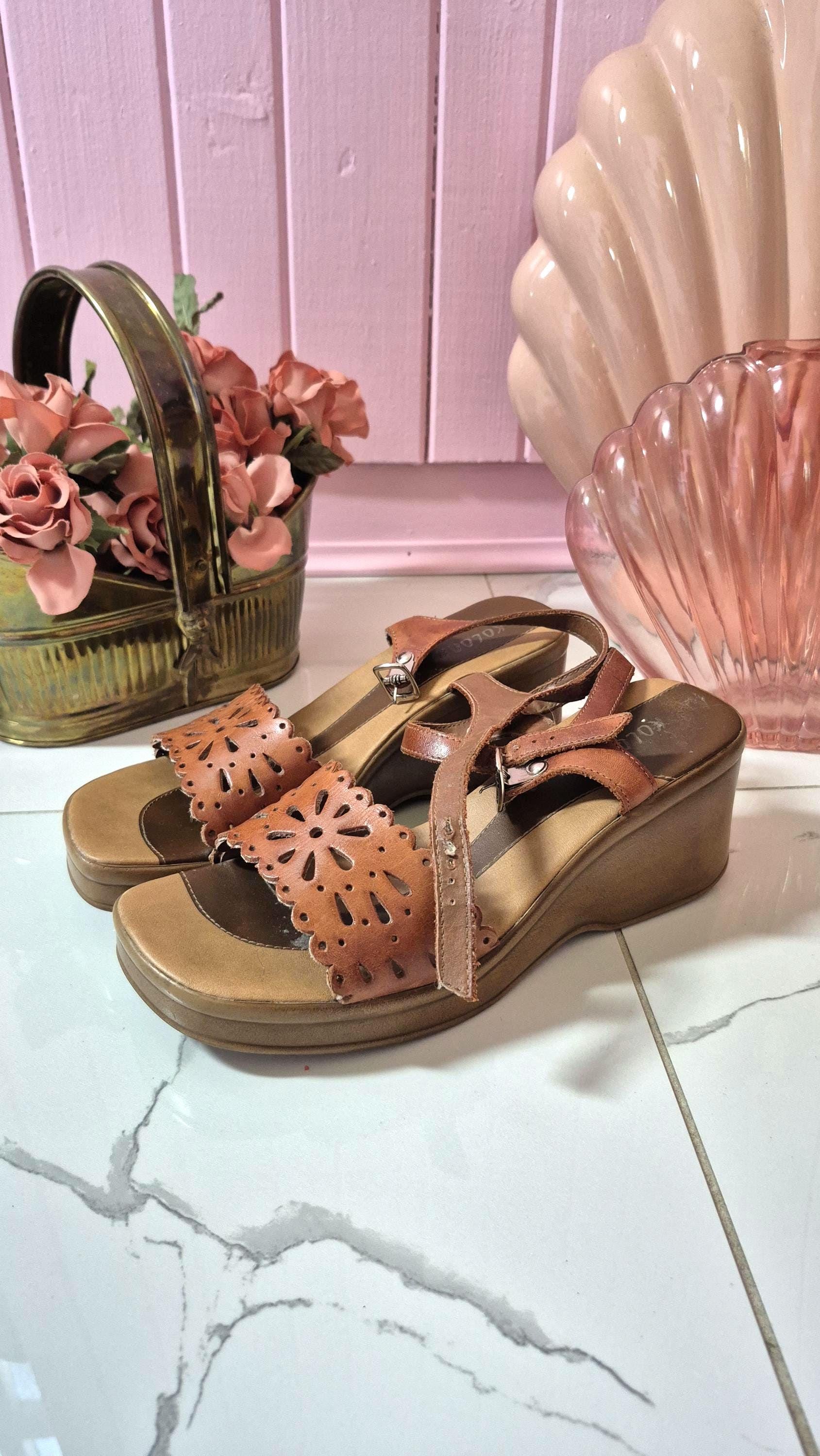 Y2k Flower Sandals - Etsy