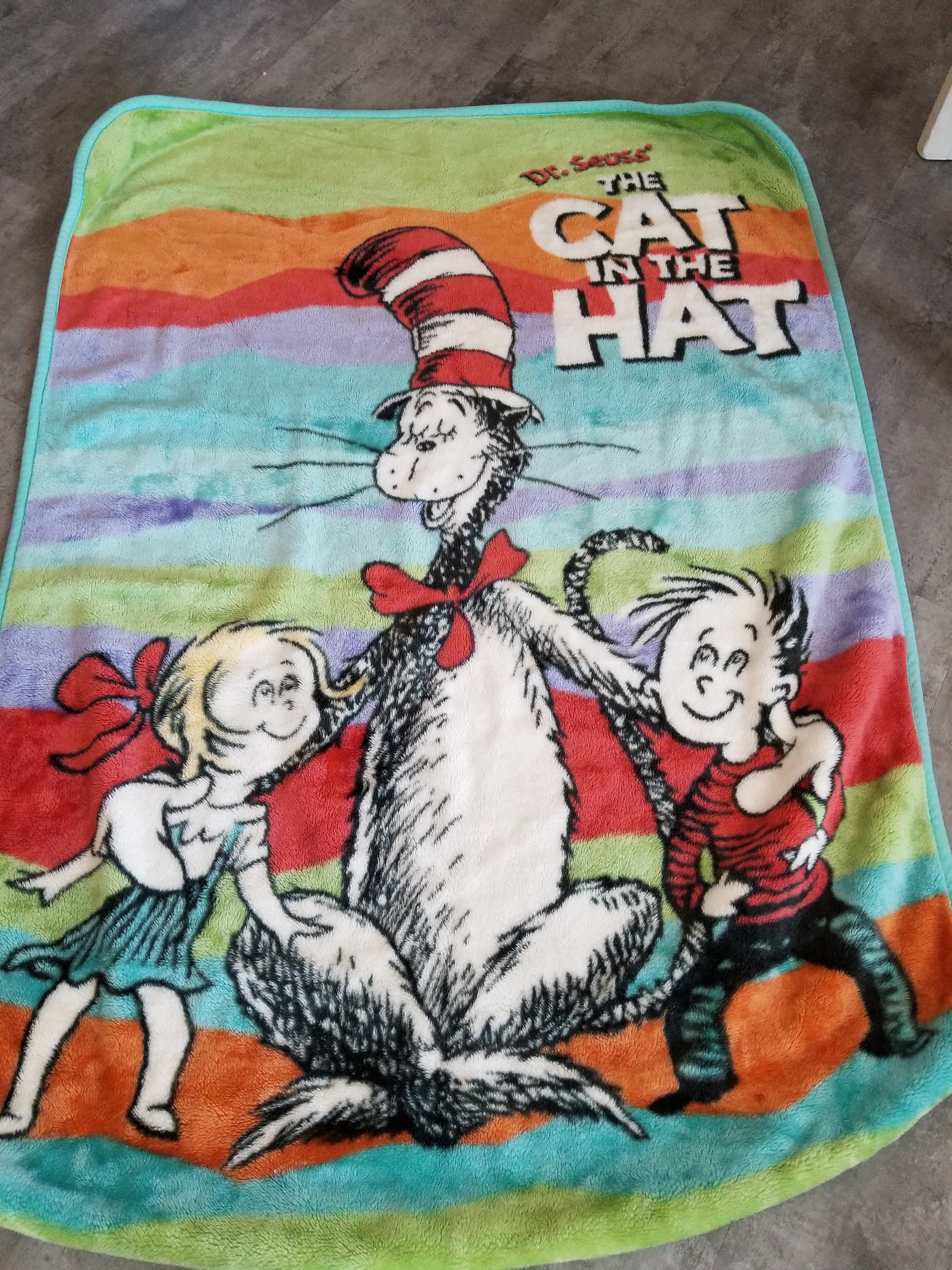 Cat in the hat blanket sale
