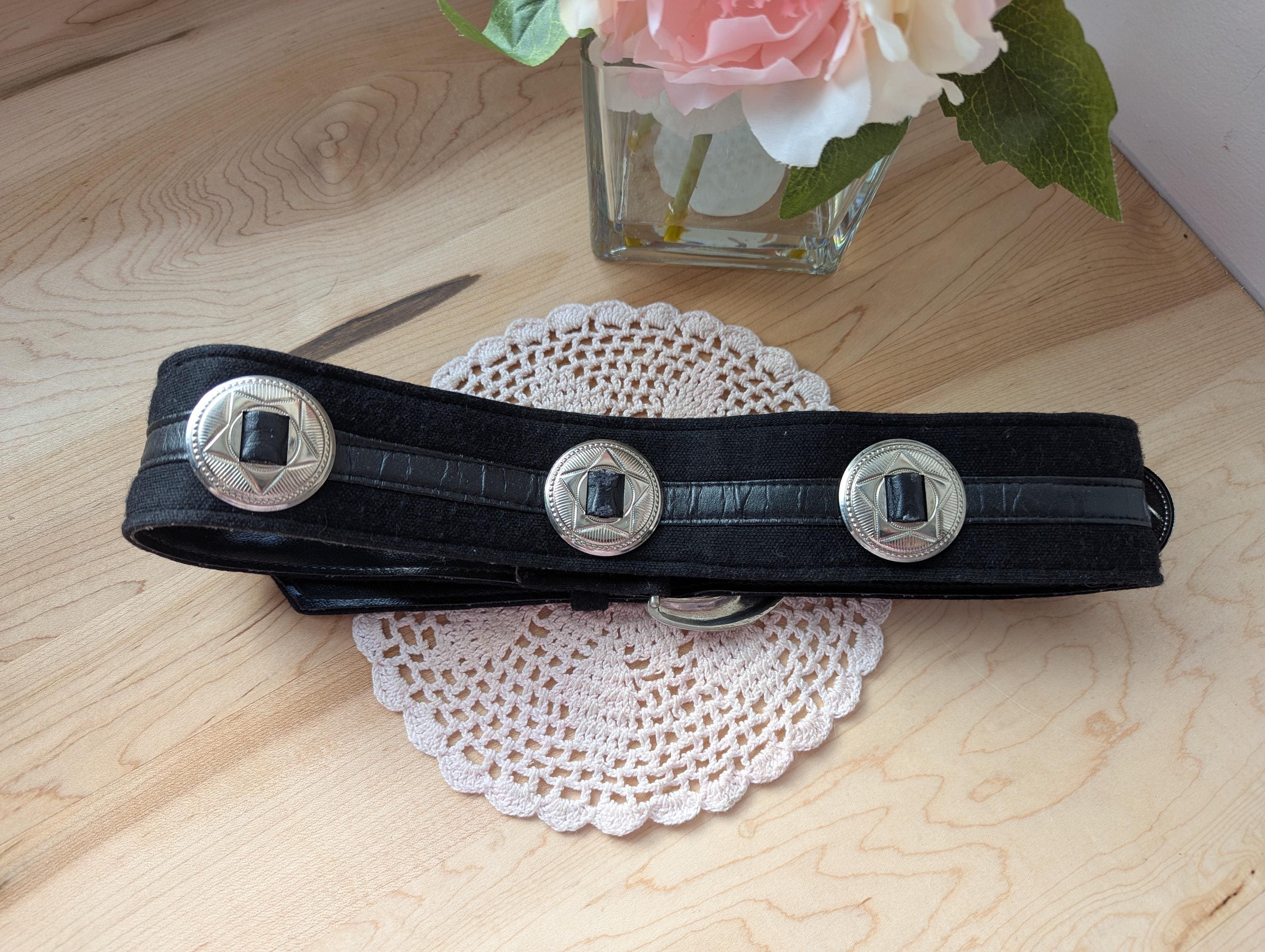 Lovestrength Margot Concho Hip Belt Vintage Margot Concho Hip Belt Silver and Black Cowboy  main image 2
