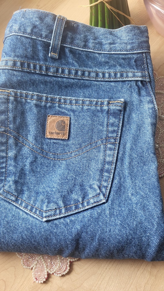 Carhartt Denim Painter Pants 34×30 Vtg 1990s Carhartt Denim Jeans Pants Size 34 X 30 / 90s