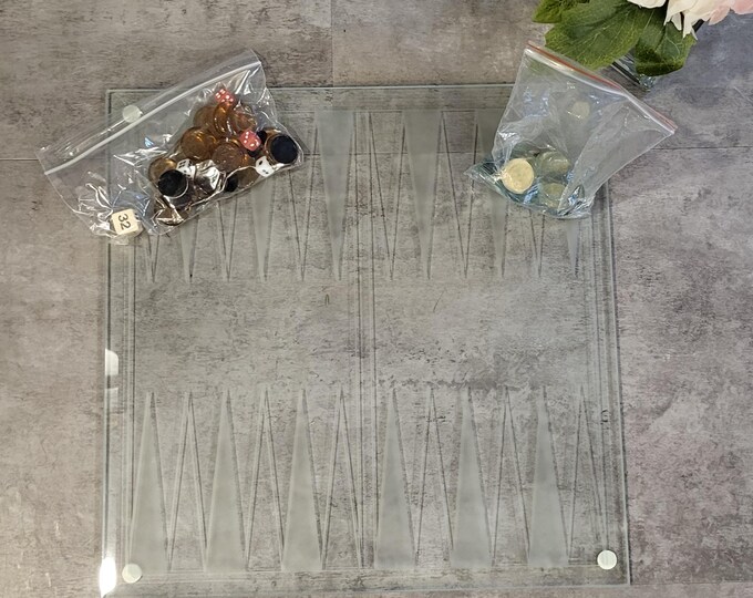 Glass Backgammon Vintage Glass Backgammon With Board. Original Box. - Etsy