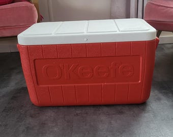 1990 O'keefe Coleman Polylite 48 Cooler – Red & White – 48 Qt
